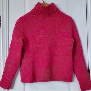 Banana Republic wool/alpaca pink & tan long sleeve cowl neck sweater XS